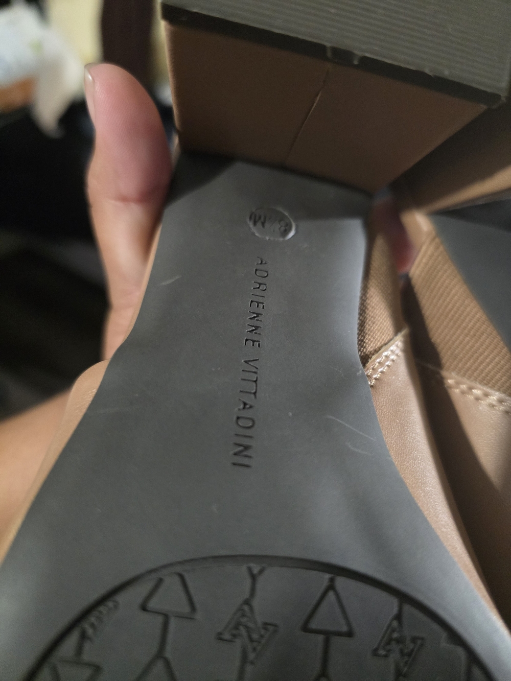 Adrienne Vittadini Women's Tan Slide Sandals - Picture 4 of 6